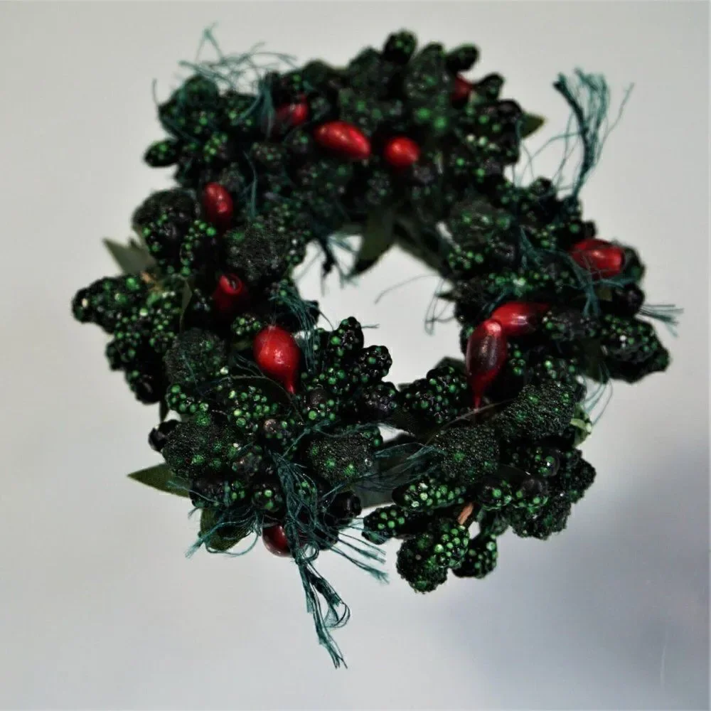 Christmas Candle Rings Green Red Round And Heart Shape Set Of 2 Holiday Decor
